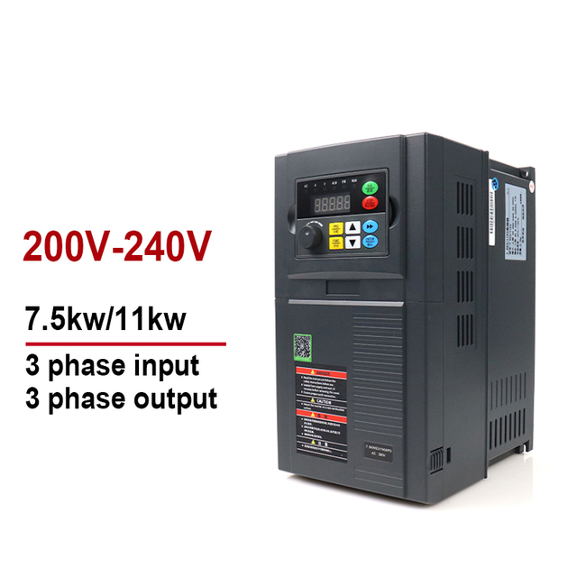 Variable Frequency Drive VFD Inverter&Converter 220V 7.5KW 11KW Input 3 Phases to Output 3 Phases