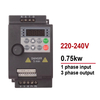 VFD Variable Frequency Drive 220V 0.75KW Input 1 Phase to Output 3 Phase Motor Speed Controller