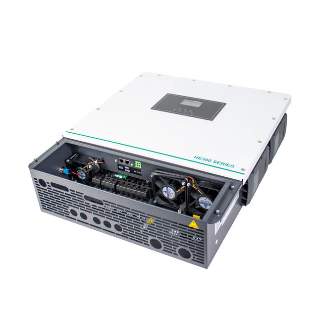 Hybrid Solar Inverter Grid Tied Inverter HE300-12000-F Single phase 48Vdc 240Vac 11KW Blue&White