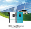 Hybrid Solar Inverter Grid Tied Inverter HE200-4200 Single phase 24Vdc 2400Vac 3.6KW White