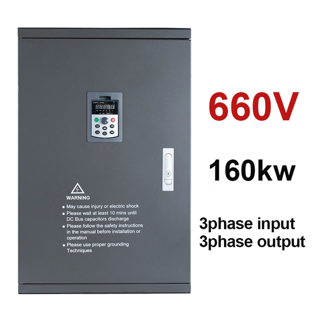 VFD Variable Frequency Drive Converter AC 660V 160KW 3 Phases Inverter