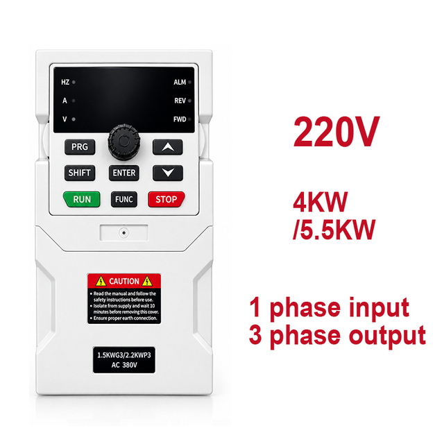 Variable Frequency Drive Input 1 Phase to Output 3 Phases 220V VFD 4.0KW 5.5KW