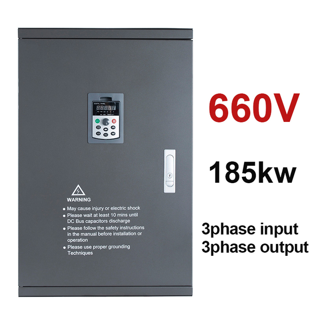 VFD Variable Frequency Drive Converter AC 660V 185KW 3 Phases Inverter