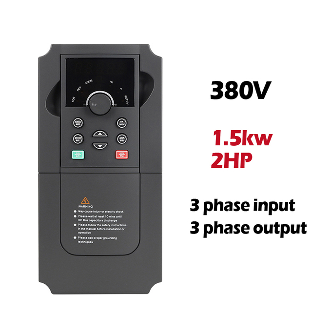 VFD Variable Frequency Drive 380V 1.5KW 3 Phases Inverter